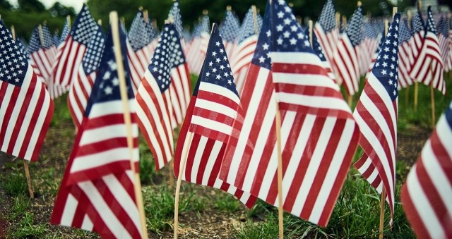 American flags