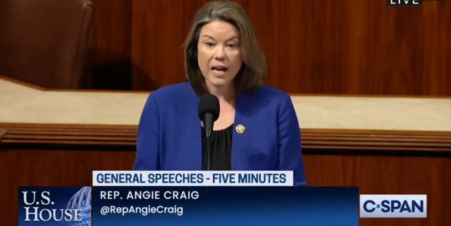 Rep. Angie Craig on the House floor. 